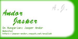 andor jasper business card